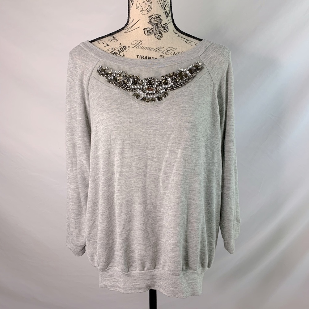 Wish & Whim beaded sweatshirt